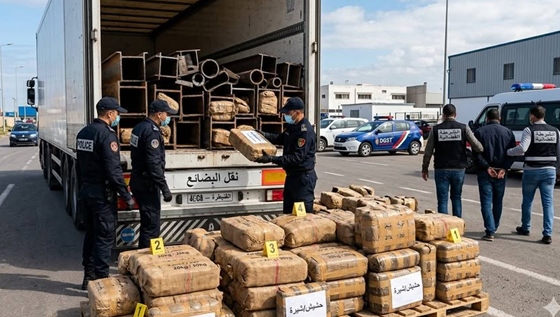 فاس: احباط عملية لتهريب المخدرات وحجز أربعة أطنان و200 كلغ من مخدر الشيرا كانت معدة للتهريب فاس: احباط عملية لتهريب المخدرات وحجز أربعة أطنان و200 كلغ من مخدر الشيرا كانت معدة للتهريب