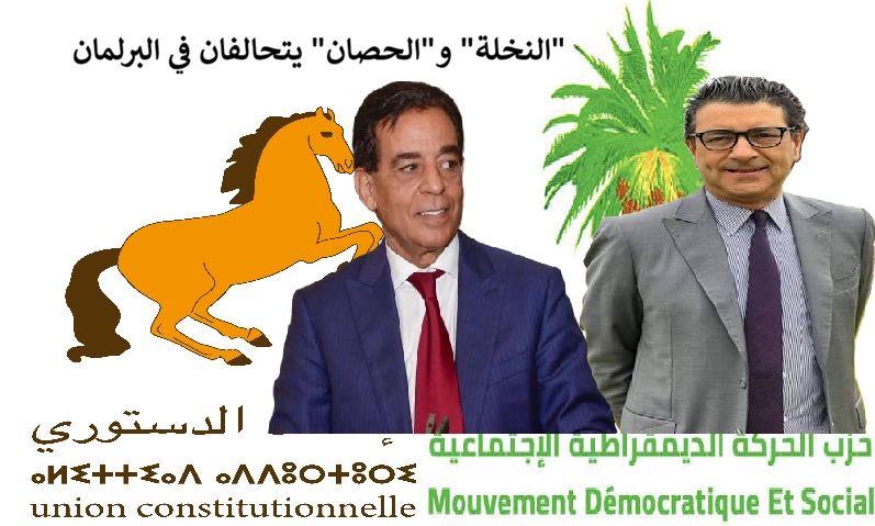 الاتحاد الدستوري والحركة الديمقراطية الاجتماعية يجددان تحالفهما البرلماني بعد تشريعيات 23 شتنبر الاتحاد الدستوري والحركة الديمقراطية الاجتماعية يجددان تحالفهما البرلماني بعد تشريعيات 23 شتنبر